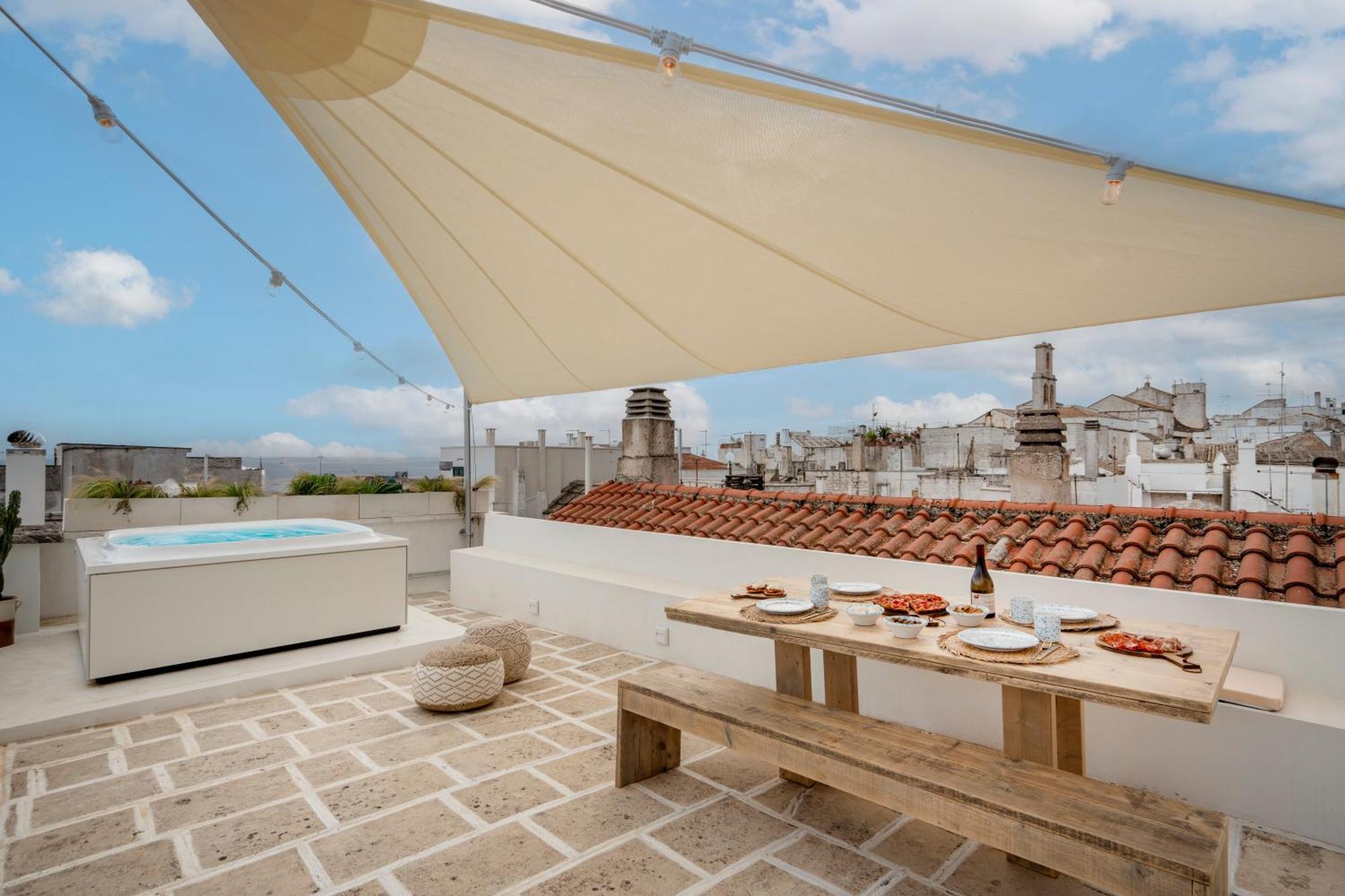 奇斯泰尼诺Casa U Burie, Casa Design Con Terrazza Panoramica E Jacuzzi公寓 外观 照片